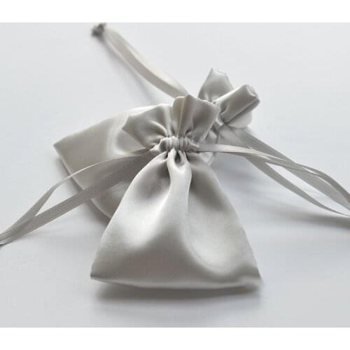 10pcs Eyelashe Package Satin Drawstring Bag Necklace Storage Custom Logo Wholesale Idea Gift Packaging Candy Pouch 7.5x10cm