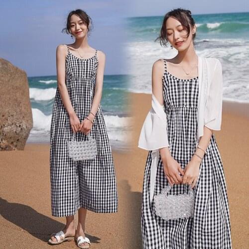 1018# Tops + Plaid Dress Maternity Dress Loose Stylish Short Sleeves Dress Pregnant Women Mom Dress