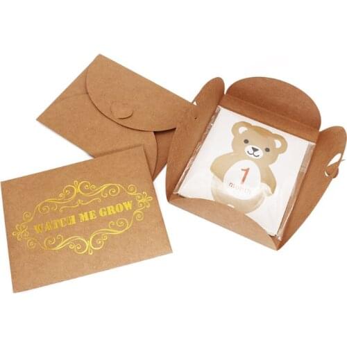 HUYU 12 Sheets/set Cute Baby Monthly Milestone Stickers Animal Belly Photographic Props Pregnant Women Newborn Infant photo