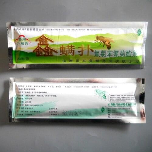 20 Pcs/Bag Beekeeping Fluvalinate Mite Killer Tool Pest Control Varroa Strip SDF-SHIP