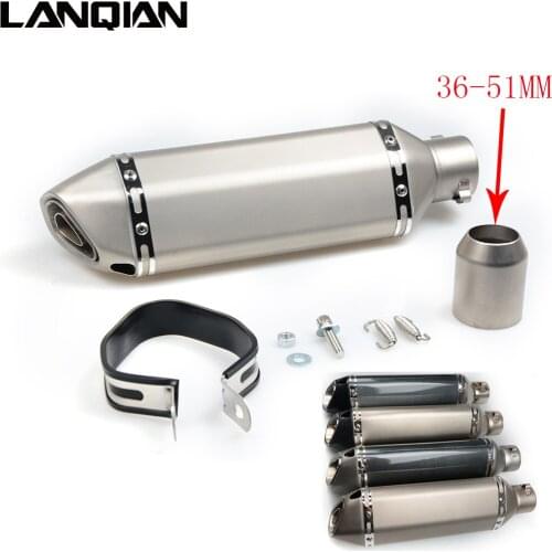 38- 51MM Carbon fiber Motorcycle Escape Modified Muffle Exhaust Pipe for 125 200 390 690 990 EXC SMC Super R