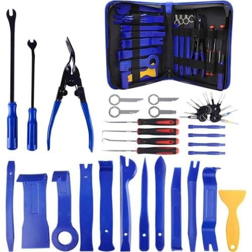 38pcs Trim Removal Tool Car Door Panel Dash Audio Radio Removal Tools Kit Automotive Pry Tools Kits Auto Upholstery Repair Kit