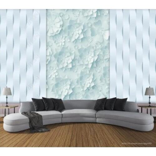 Papel de parede Three-dimensional relief origami flowers 3d wallpaper mural,iving room tv wall bedroom wall papers home decor