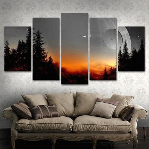 5 Pieces Wall Art Canvas Star Movie Painting Decorative Frames Home Living Room Decoration Posters and Prints on the Wall