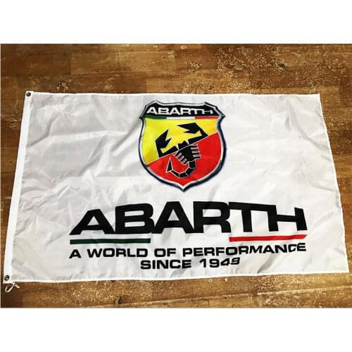 90x150cm Car flag Fiat Abarth Banner 3x5ft Polyester scorpion flag