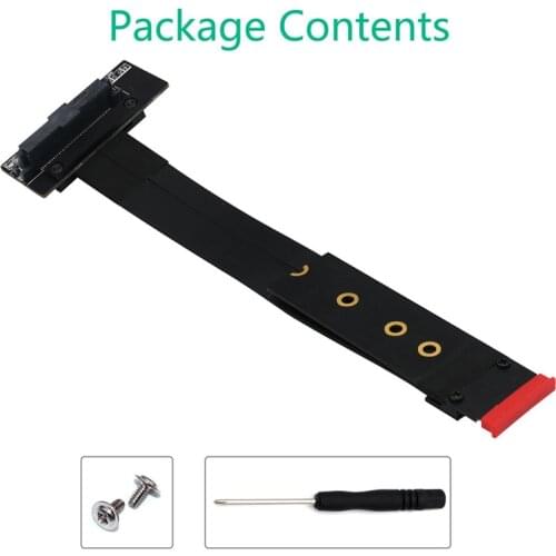 U2 interface SFF-8639 ( U.2 ) to M.2 NVMe NGFF Key M key-M M2 Adapter Riser Card Ribbon Extender Cable For U.2 NVME SSD C26