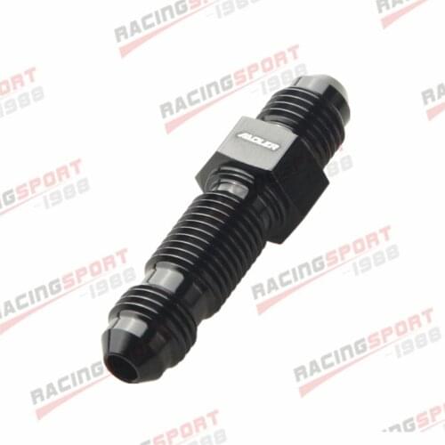 AN3 3AN AN-3 Straight AN Bulkhead Adpater Fitting Adaptor Aluminum Blue/BLACK