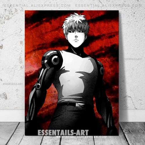 Genos One Punch Man Anime Poster Canvas Wall Art Painting Decor Pictures Bedroom Study Living Room Home Decoration Prints