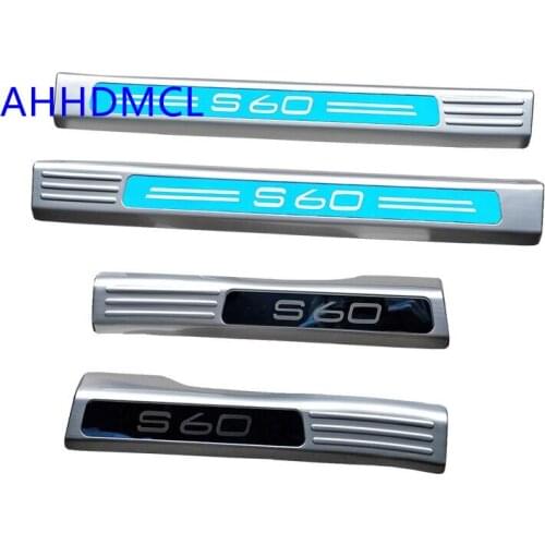 Car Welcome Pedal Threshold Strip Door Sill Strip For S60 2019 2020