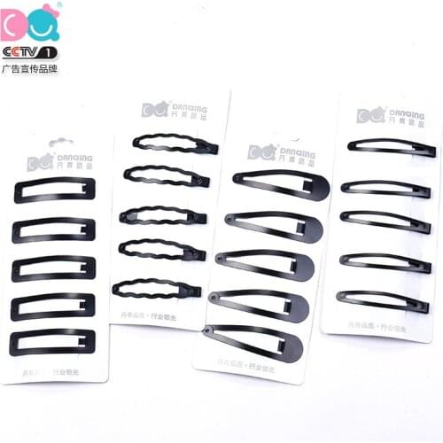Free shipping 5pcs/set 2021 students basic black BB hairpins girls hair clips Hair accessories