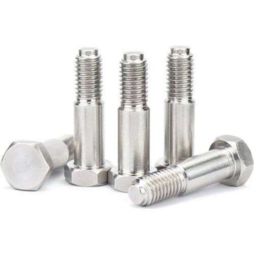2Pcs M6 M8 Stainless Steel 304 Hex Shoulders Screw Hexagon Shaft shoulder Shafts Sleeve Reamed Hole Bolt GB27 25mm-55mm Length