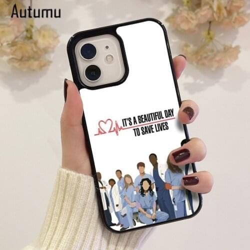 Phone Case for iPhone 12 mini X XS XR 11 Pro Max SE 2020 5 6S 7 8 Plus Samsung S8 S9 S10 S20 S21 Greys Anatomy protective Cover