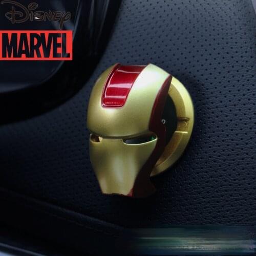 Marvel Iron Man Car One-button Start Button Decorative Protective Cover Stickers Ignition Device Switch Decorative Stickers