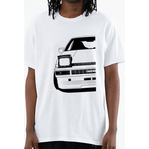 Japanese Anime Initial D AE86 Car Drift T shirt Fujiwara Tofu Shop Novelty Design Summer Man Fashion 100% Cotton Tees