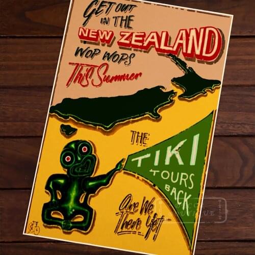 1930s Maori New Zealand View Art Retro Vintage Canvas Painting Frame Poster DIY Wall Home Posters Home Decor Gift