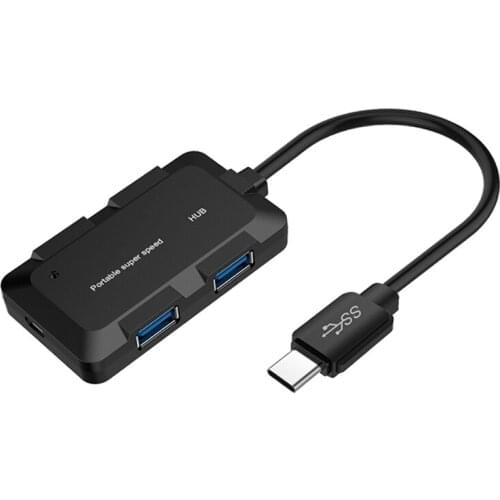 USB3.0 Hub High-Speed Network Splitter Type-C 3.1Hub 4-Port Docking Station