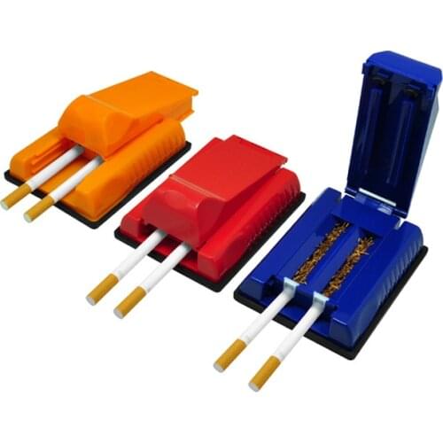 Plastic Manual Double Tube Injector Roller Maker Smoking Tobacco Cigarette Rolling Machine DIY Smoking Tool Easy To Use