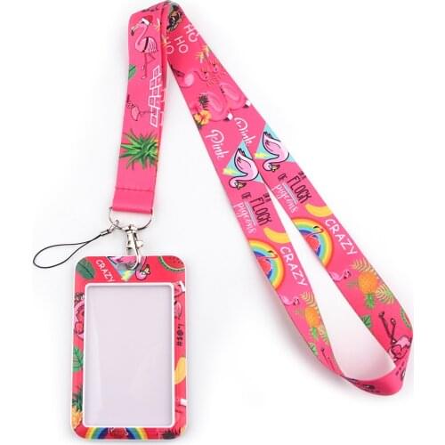 YL175 Fashion Woman Neck Strap Lanyard Id Badge Holder Keychain ID Card Pass Gym Mobile Badge Holder Key Holder Key Rings