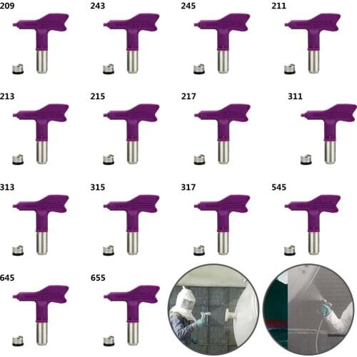 Airless Spray Tip Nozzle Spray Gun Paint Sprayer Fine Finish Seal Nozzle 209 - 655 Airbrush Tip For Wagner/ Graco Paint Sprayer