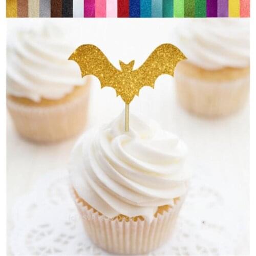 Personalised Bat Cupcake Toppers, Custom Halloween Cupcake Toppers, Halloween Party Decorations, Vampire Party Decorations