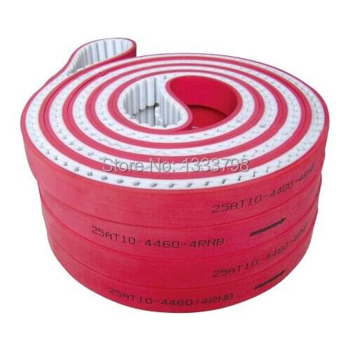 Strong steel core inside 10mm pitch pu closed belt with red rubber coation fast deliver