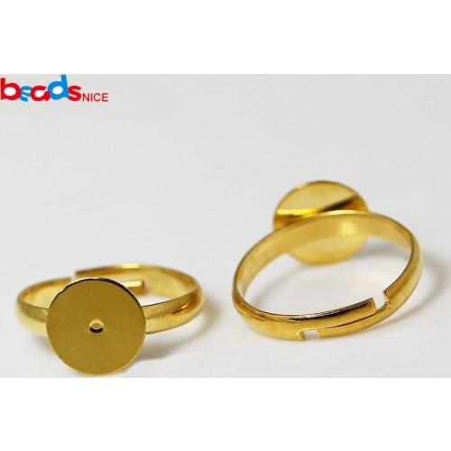 Beadsnice Adjustable Rings Blanks Fashion Jewelry Finger Ring Base Wholesale Jewelry Accessories Brass nickel-free ID2514