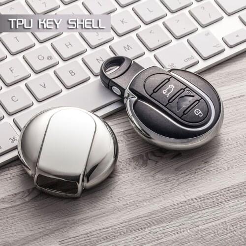 Silver Soft Protective key Case Shell Cover for BMW MINI COOPER F54 F55 F56 F60