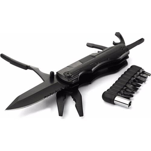 DWZ Folding Pliers Multitools Knife Screwdriver Set Bits Stainless Steel Portable Outdoor Survival Camping Tool Plier Hand Tools