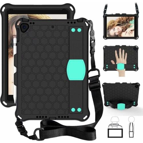 Kids Safe Shockproof Tablet Case Handle Stand Cover For iPad 7th 8th 10.2 6th 9.7 2018 2017 Pro 10.5 11 Air 1 2 3 4 Case + Film