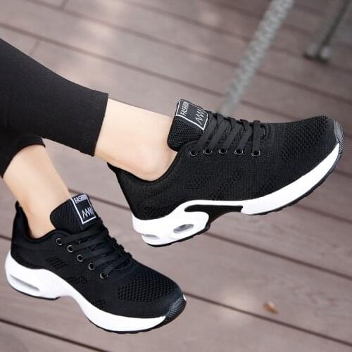 High Quality Spring Flying Weave Running Shoes Women Outdoor Cushioning Casual Sneakers Ladies Non-slip Athletics Jogging Shoes