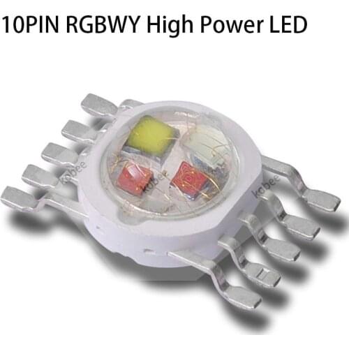 10PIN RGBWY High Power LED Chip Molding LED Stage Red Green Blue White Yellow Colorful DIY for LED Stage lighting beads