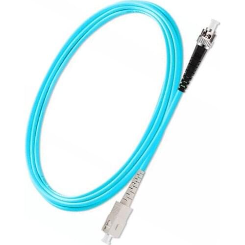 5PCS/lot SC/UPC-ST/UPC OM3 Fiber Optic Patch Cord 10G 50/125 Fiber Cable Multimode Simplex Optical JumperFree Shipping
