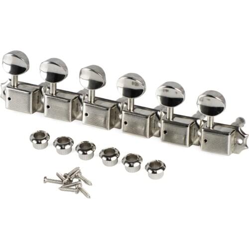 FLEOR Nickel Silver Vintage Guitar Machine Heads Tuners Tuning Keys Pegs 6-in-line 6R for FD ST TL Style Electric Guitar