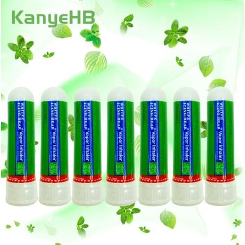 7pcs Original Thailand Herbal Nasal Inhaler Nasal Essential Oils Rhinitis Mint Cream Nose Cold Cool Ointment Relieve Dizziness