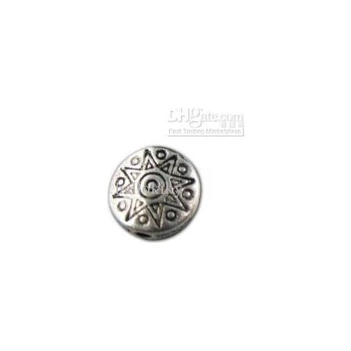 900pcs tibetan silver floral round spacer bead A10793
