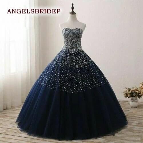 ANGELSBRIDEP New Arrive 100% Real Photo Quinceanera Dresses Ball Gown Beaded Lace Up Sweet 16 Dress For 15 Years Debutante Gowns