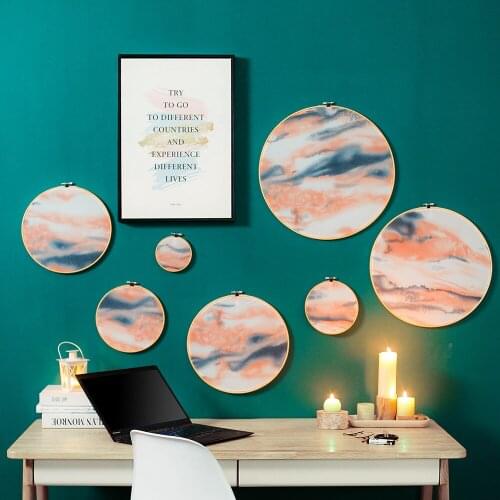 Retro Style Tie-dyed Bamboo Embroidery Hanging Decoration Wedding Decoration Wind Chime Pendant Display Living Room Home Decor