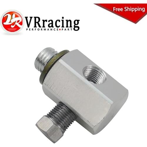 Free Shipping - 3 Port Oil Pressure Temperature Gauge Adaptor T Piece For BMW 3 Series E30 E36 VR-OGA01