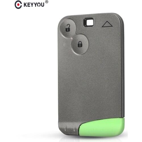 KEYYOU Remote 2 Buttons Protective Key Shell Cover For Renault Laguna Espace 2002-2006 Smart Card Key Case With Blade