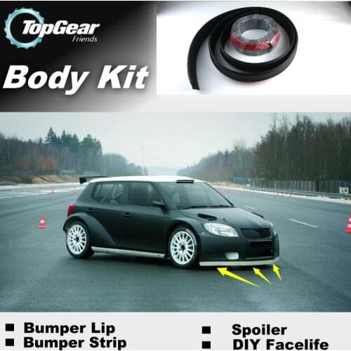 Bumper Lip Deflector Lips For Skoda Citigo Front Spoiler Skirt For TopGear Friends to Car Tuning View / Body Kit / Strip
