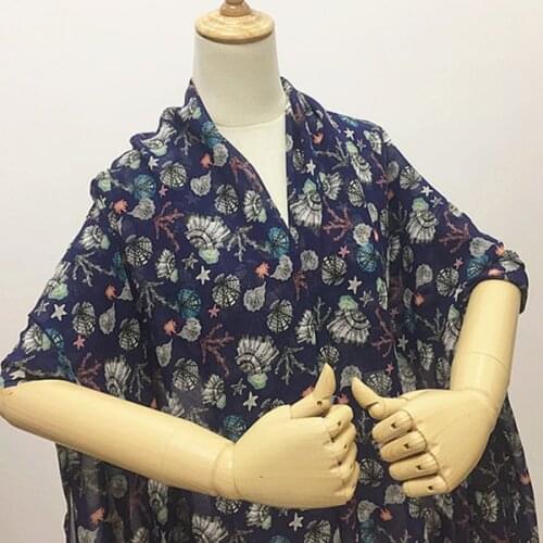 Seabed print design pure silk fabric 100% silk georgette gauze silk fabric very soft,SCG574