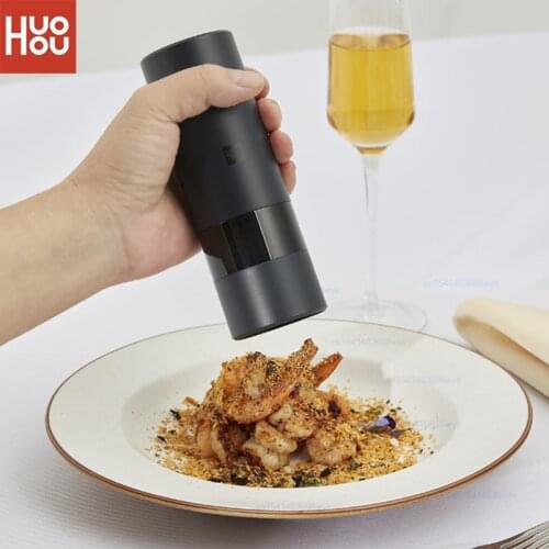 Xiaomi Automatic Salt Pepper Grinder Set Electric Plastic Ceramic Burr Mill For Herb Pepper Spice Kitchen Grinding Gadgets