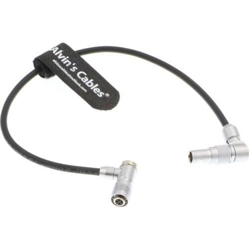 Alvins Cables Z CAM E2 Rotatable Right Angle 2 Pin to 4 Pin Female Right Angle Power Cable for Portkeys Monitor