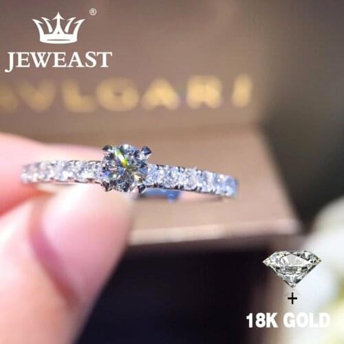 Natural Diamond 18K Gold Pure Gold Ring Beautiful Gemstone Ring Good Upscale Trendy Classic Party Fine Jewelry Hot Sell New 2020
