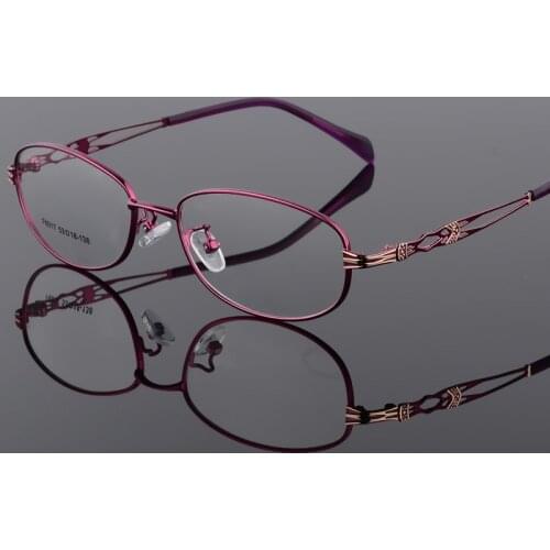 Metal Glasses Frame Myopia Frame Female Ultra Light Full Frame Glasses Frame Fashion Computer Flat Mirror