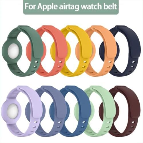 Soft Silicone Multicolor Wristband for Apple AirTags Strap Anti-Scratch Lightweight Soft Protective Skin Cover Accessories