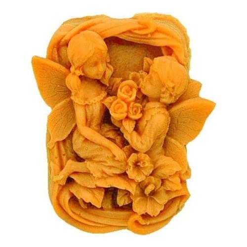 Soap silicone mold handmade soap mould silica gel mould candle angel and flowers