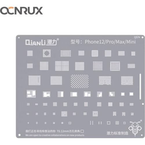 Qianli Bumblebee BGA Reballing Stencil Kit Soldering Tin Planting Soldering Net for iPhone 12/12Pro/12Pro Max/12 Mini