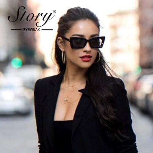 STORY Fashion Vintage Butterfly Sunglasses Women Men 2021 Brand Designer Retro Classic Mirrored Lens Cat Eye Sun Glasses S1811D