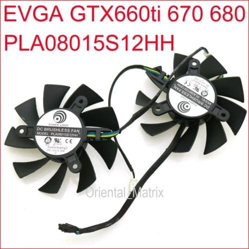 Free Shipping PLA08015S12HH 12V 0.35A 75mm 42*42*42mm For EVGA GTX660ti GTX670 GTX680 Graphics Card Cooling Fan 4Pin 4Wire